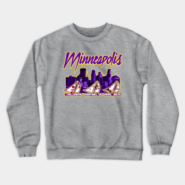 Minneapolis Purple City Crewneck Sweatshirt by nickbuccelli